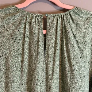 H&M Green Floral 3/4 length Raglan Balloon Sleeve M Cottagecore Prairie Feminine thumbnail 7