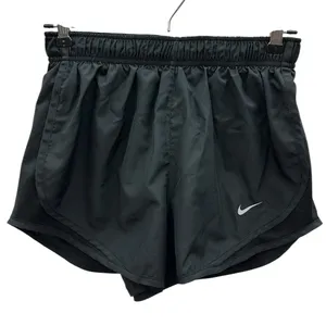 Nike Dri Fit Black Brief Lined Running Athletic Hidden Pocket Shorts Womens S thumbnail 1