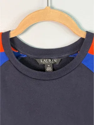 Lauren Ralph Lauren Colorblock LRL Logo Sweatshirt Size M thumbnail 2