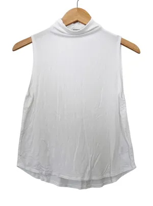 Babaton White Mock Neck Tank Top Sz XS thumbnail 1