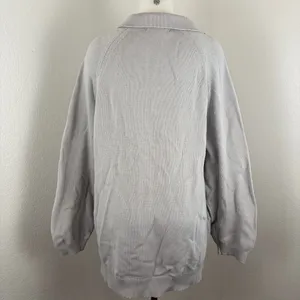 Free People Free-est Drea oversized gray polo collar sweater thumbnail 6