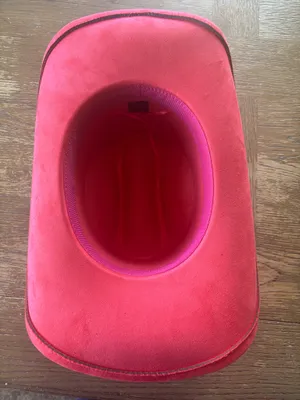 Vegan Suede Cowboy Hat Pink thumbnail 4