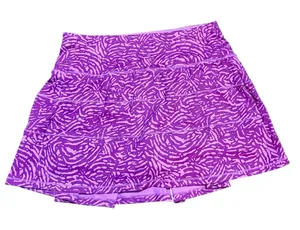 Purple & Pink Animal Print‎ Athletic Skort Built-in Shorts Size 8 thumbnail 1