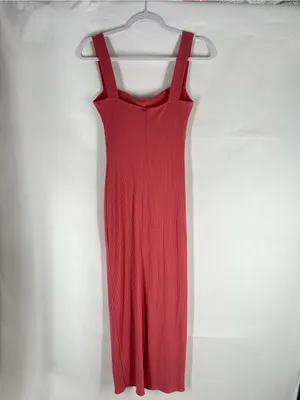 Reformation Jeans Donna Dress Pink Ribbed Side Slit Maxi Dress Size M thumbnail 5