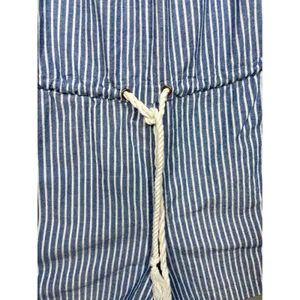 Mudpie Blue Stripe Short Romper Off Shoulder Womens S‎ Summer Beach Casual Cute thumbnail 3