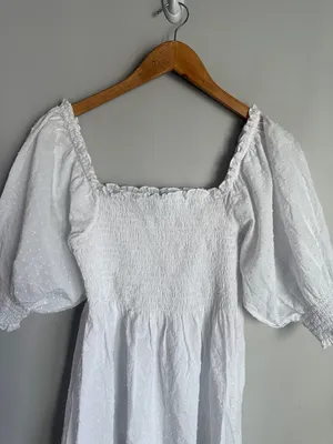 Hill House The Athena Nap Dress in white Swiss dot Small thumbnail 5