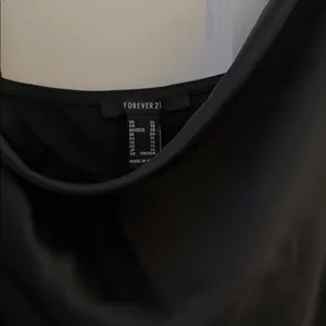 Forever 21 black satin dress with a white bow accent thumbnail 6