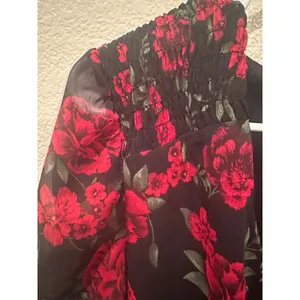 NWT Disney Parks Pixar Coco Women's Flowy Floral Rose V-Neck Maxi Dress L thumbnail 3