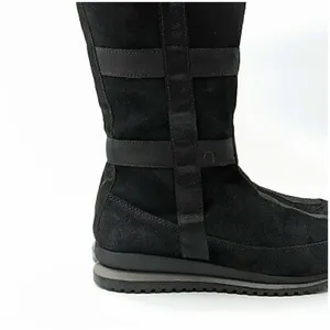 Timberland Women Vintage 90s Y2K Black Genuine Leather Tall Lug sole Boots thumbnail 5