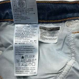 Levi’s Premium Denim Wedgie Straight Jean Womens Size 27 Blue‎ High Rise Button thumbnail 5