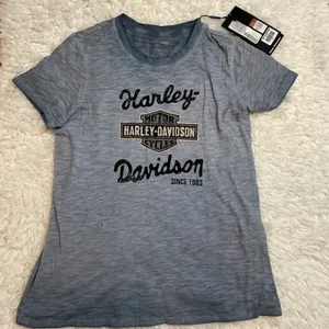 Harley Davidson Women's Blue Graphic Tee T Shirt Small Since 1903 Motorclothes‎ thumbnail 1