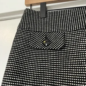 Gap black and white wool tweed checkered mini skirt women’s size 6 retro 90s thumbnail 6