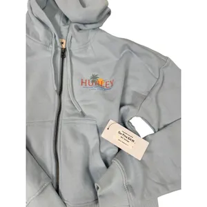 NWT‎ Hurley Womens Full Zip Hoodie Skyway Blue Costa Mesa CA Fleece XS thumbnail 2