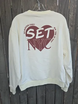 SET Active NYC Heart Graphic Crewneck Sweatshirt White Size S thumbnail 6