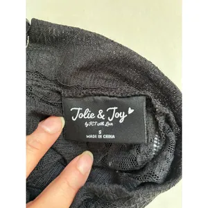 Jolie & Joy Sheer Lace Striped Mock-Neck Bodysuit‎ thumbnail 9