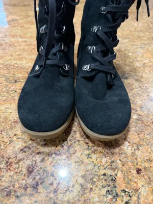 American Eagle 100% Genuine Cow Suede Black Sneaker Boots Sherpa Lined Size 9 thumbnail 13