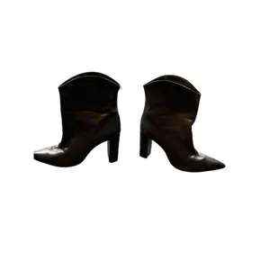 Bota Salto Alto Women's Black Leather Pointed Toe Ankle Boots 3" Heel Size 8.5 thumbnail 11