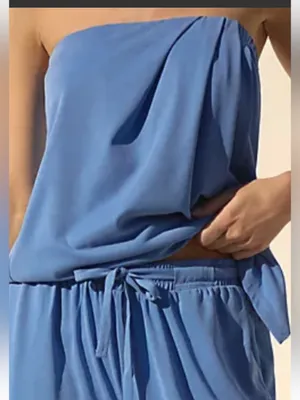 Anthropologie‎ Blue Modal StraplessTop Size Medium NWT thumbnail 2