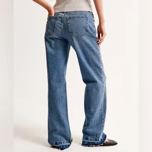Abercrombie Vintage Comfort Stretch Low Rise Baggy Jeans Curve Love Medium Wash thumbnail 3