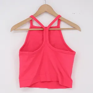 All in Motion Tank Top Womens S Cropped Pink Ribbed Racerback Excellent thumbnail 3