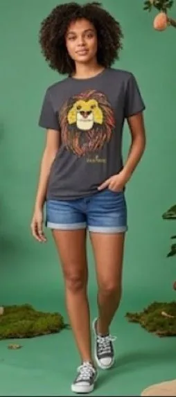 Disney The Lion King Charcoal Tee with Yellow and Orange Accents thumbnail 1
