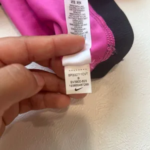 Nike Dri-FIT Sports Bra Pink Black Racerback Small Athleisure thumbnail 5