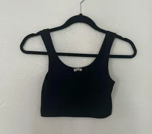 Cotton On Black basics crop top thumbnail 1