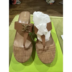 Sam Edelman Yardlie Cuoio Brown Wedge Heel Leather Strap‎ Slip On Sandal Size 11 thumbnail 2