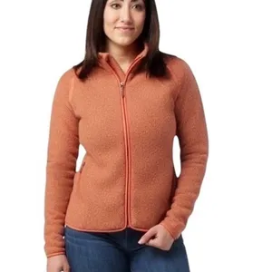 Smartwool Womens Hudson Trail Fleece Full Zip Jacket Canyon Rose Orange Medium thumbnail 2