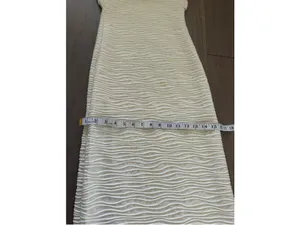 Women's Strapless Midi Dress, Size XS, White wave texture pattern thumbnail 8