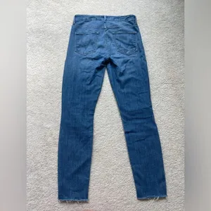 Mother High Waisted Looker Ankle Fray‎ One Smart Cookie Jeans thumbnail 5
