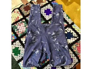 Fabletics Purple Floral High Rise Leggings Size Small thumbnail 7