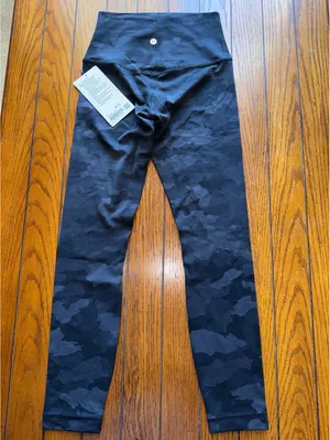 Lululemon Align High-Rise 25” Heritage Camo Deep Coal Black Size 4 NWT thumbnail 2