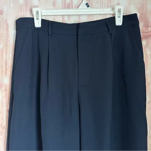 Cider Navy Blue Mid Rise Pleated Straight Leg Pants Size XL thumbnail 5