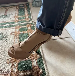 Steve Madden suede ankle & T strap 4 1/2” stiletto heel thumbnail 3