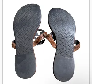 Tory Burch Miller Thong Sandals in Brown Textured Leather Size 8M thumbnail 5