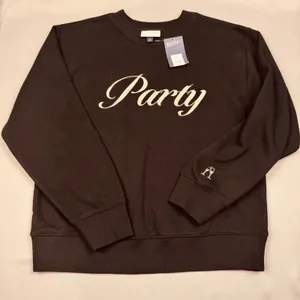Universal Thread Womens Party‎ Graphic Sweatshirt Black Crewneck NWT Small thumbnail 1