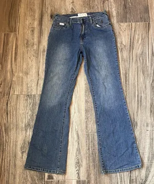 Baby Phat Jeans Bell Bottoms Size 14 Juniors Mid-Rise Vintage Blue Jeans #91 thumbnail 1