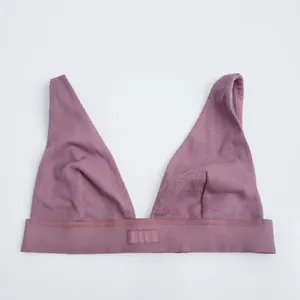 Skims Rose Mauve Clay Plunge Unlined Bralette thumbnail 2