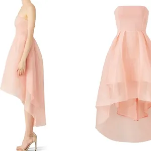 ELLIAT Blush‎ Pink Strapless Cocktail High Low Elysian Dress Size Large thumbnail 3