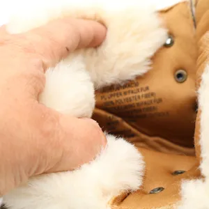 Unionbay Womens Tan Faux Fur Trim Hiker Ankle Boots Lug Sole Size 10 thumbnail 5