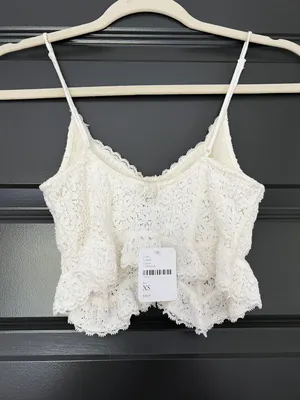 Free People NWT bustier sleeveless cami top ivory size XS thumbnail 3