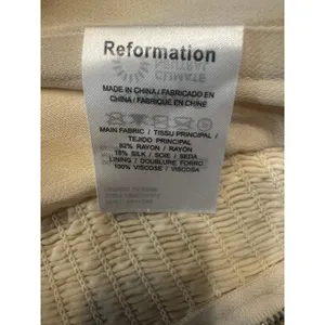 Reformation Cream Ivory Silk Blend Ruched Velvet Tube Top Corset Bustier Size 4 thumbnail 8