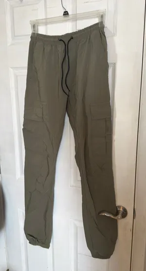 American Eagle Green American Stitch Joggers thumbnail 1