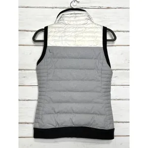 Lole Puffer Vest Small Gray Black Duck Down Hooded Quilted Full Zip Outdoor thumbnail 3