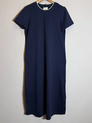 Tuckernuck Colbie Maxi Dress Women's XS Navy Blue Preppy Minimalist Casual Chic thumbnail 7