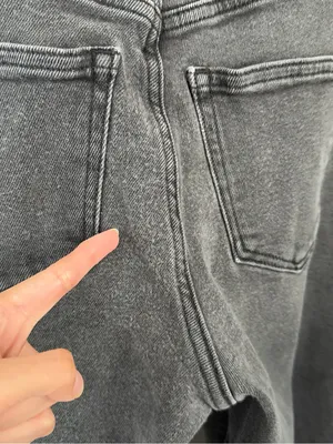 AYR 25 The Beat Jeans Washed Fade Black Barrel Relaxed Ankle Office Work Career thumbnail 4