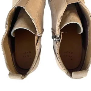 A New Day Side Zip Tan Wedge Heel Faux‎ Suede Vegan Sneakers Womens Size 9.5 thumbnail 5