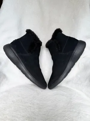 Skechers Boots Womens 9.5 On the Go Joy Bundle Up Winter Bootie 14610 Black Sued thumbnail 7