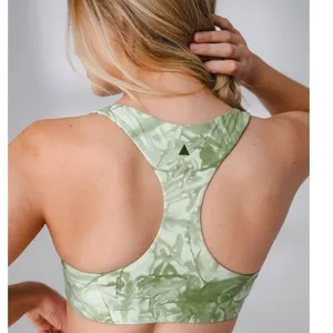 Balance Athletica Vitality Womens M Core Sports Bra Rio Green Tie Dye Padded New thumbnail 3